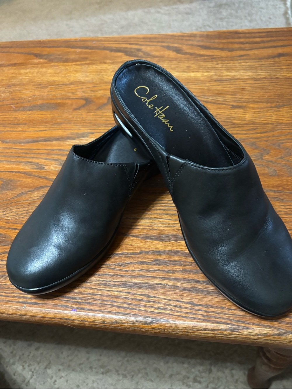 Cole Haan Leather Mules With Nike Air bottoms. New Without Tags.  Woman’s Size 8